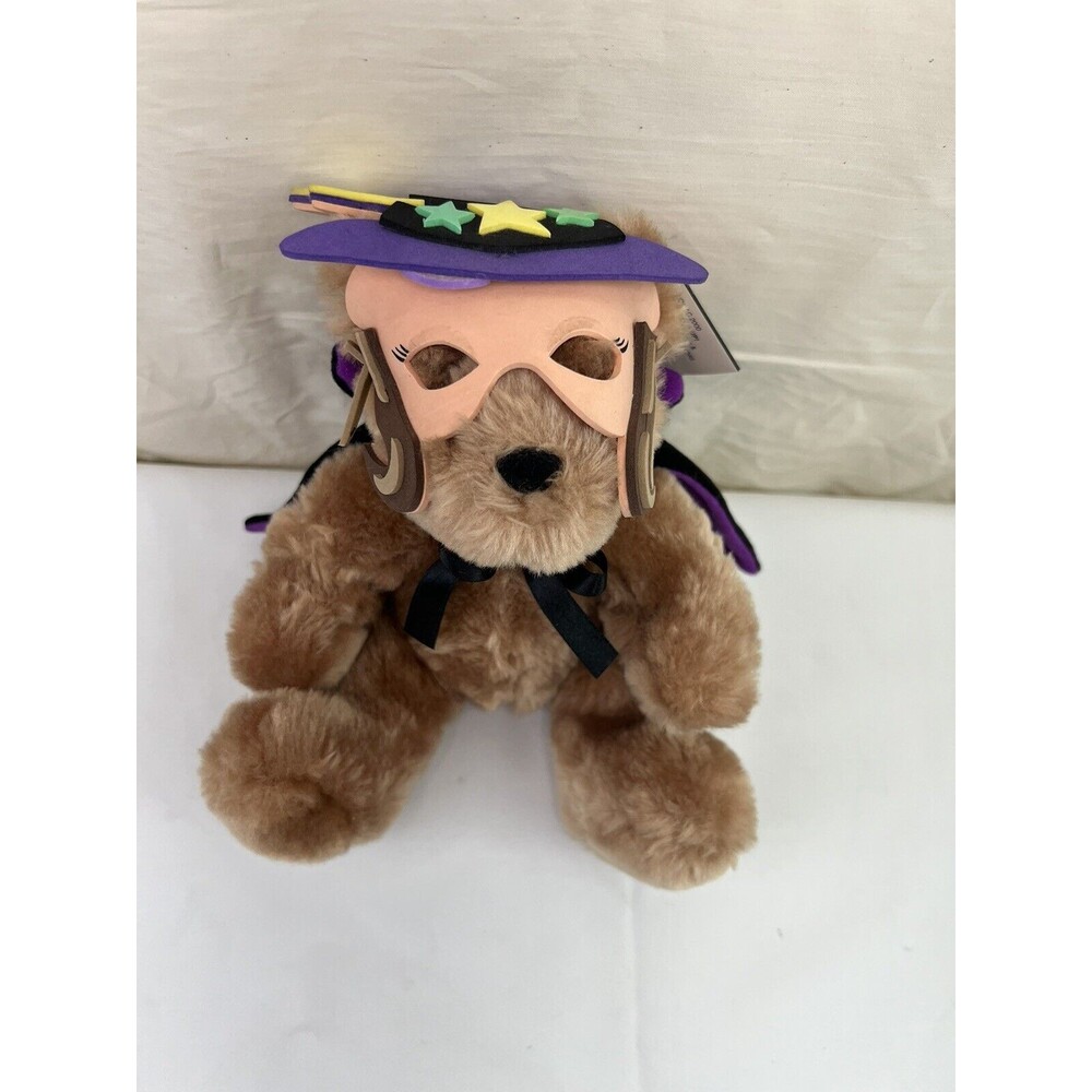 Vtg 99’ G.A.C Halloween Count Teddy Bear Stuffed 7" Plush Dracula Costume Purple - Picture 2 of 8
